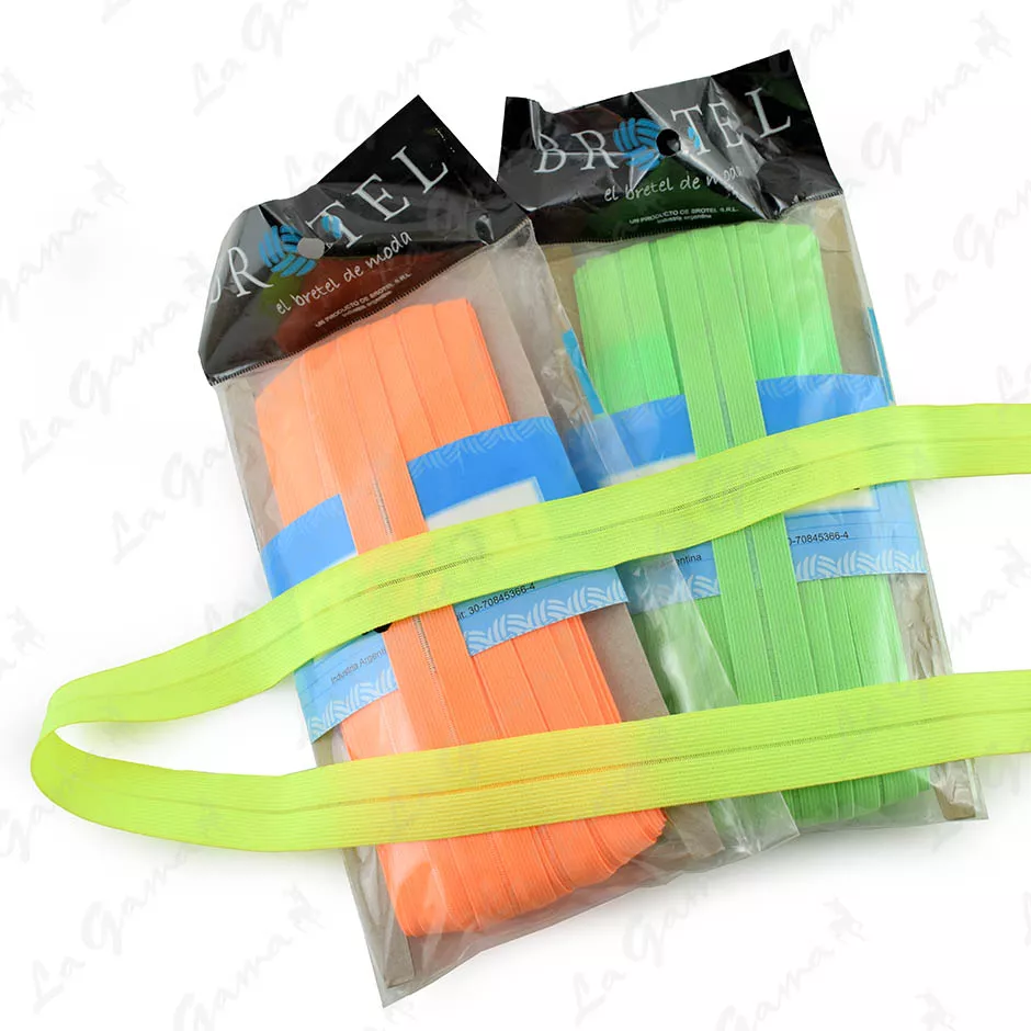 ELASTICO ENVIVADO 400387/20 LYCRA FLUO BROTEL 20 MILIMETROS X METRO